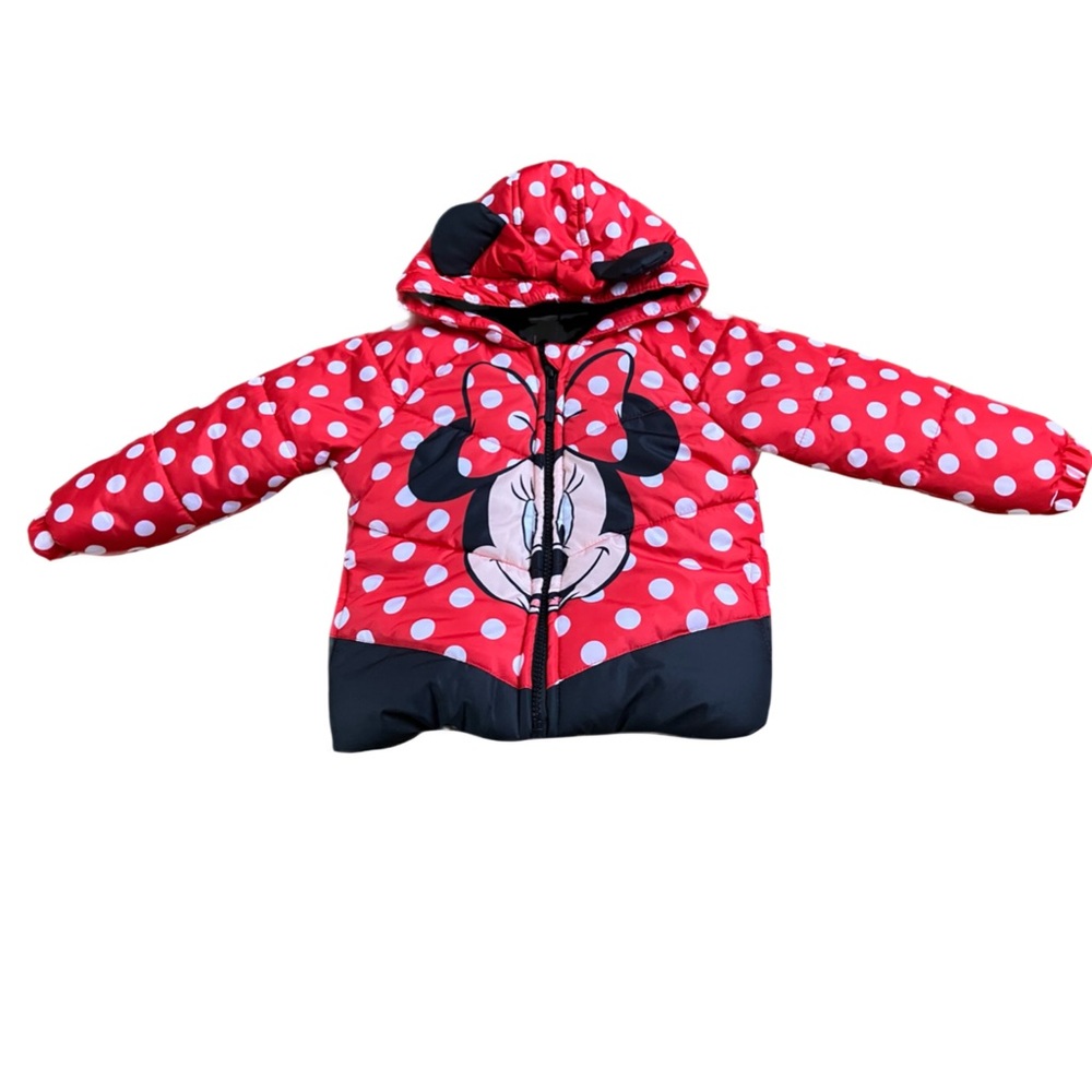 Adorable Minnie Mouse Toddler Coat, Sz. 2T, Minnie Ears & Bow on Hood